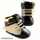 Baby Shoes black with gold wings