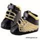 Baby Shoes black with gold wings